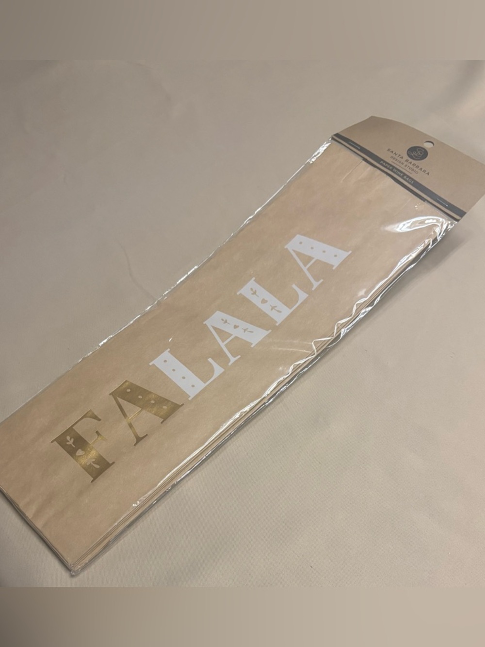 NEW Paper‎ Wine Bags Holiday Party Assorted 6 Pack FALALA, MERRY, NOEL 5 x 16.5”